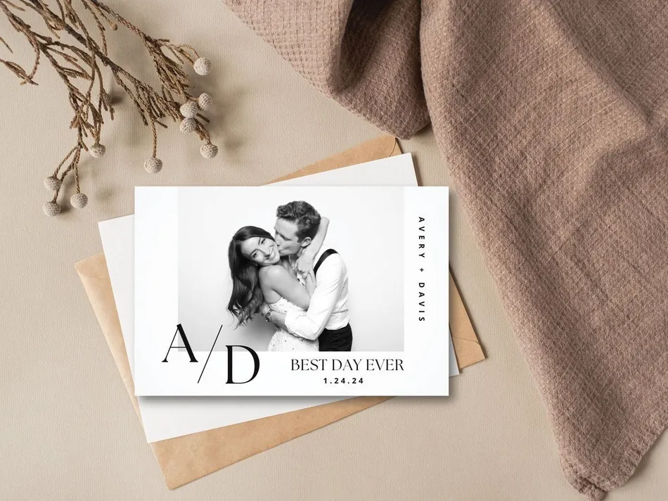 Avery + Davis best day ever card