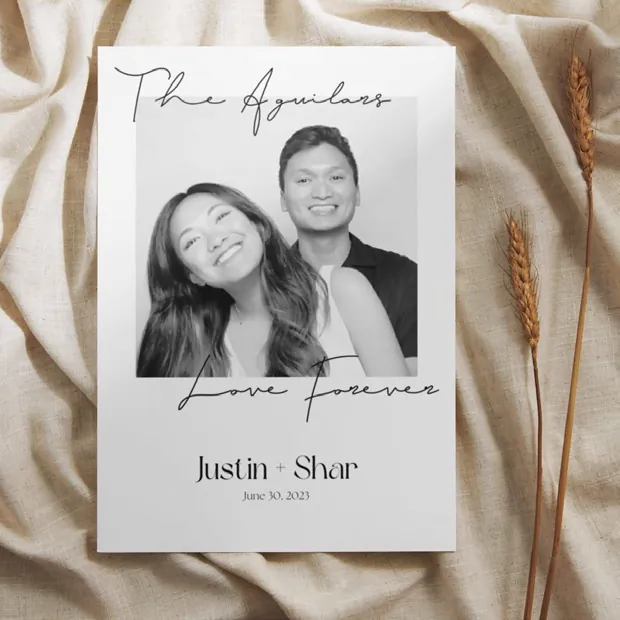Justin + Shar photo booth keepsake